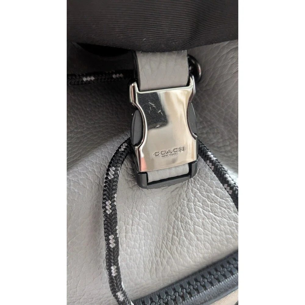 Coach C1280 Pebble Leather Light Grey Men's Backpack